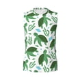 thumbnail image 6 of Lsque Cartoon Turtle Print Men's Cotton Blend Sleeveless Muscle Shirts (S-3XL)- Moisture Wicking, Odor Protection, UPF 30+,XX-Large, 6 of 8