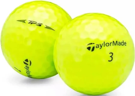 Pre-Owned Taylormade Tp5 Yellow Recycled Golf Balls 5A - 3 Dozens - by Mulligan