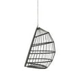 thumbnail image 5 of Homy Casa Hanging Egg Chair with Cushions for Covered Porch Relaxation, Charcoal & Light Gray, 5 of 8