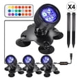 thumbnail image 1 of Riwcyla Underwater Diving Lamp Light Kit Set with Remote Controller Line Control Rotatable Illumination Angle for Swimming Pool Pond Fountain Patio Courtyard, 1 of 6