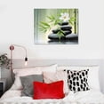 thumbnail image 5 of Shiartex Bamboo Tree White Flower Rocks Canvas Wall Art Print Home Decor Living Room Bedroom Office Wall Decor 16x12in, 5 of 6