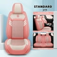 thumbnail image 5 of Maidao Car Seat Covers Leather Full Set for Mercedes-Benz for A45 2018-2024 5 Seats Airbag Compatible Waterproof Front Rear Cushion Protector Pink, 5 of 5