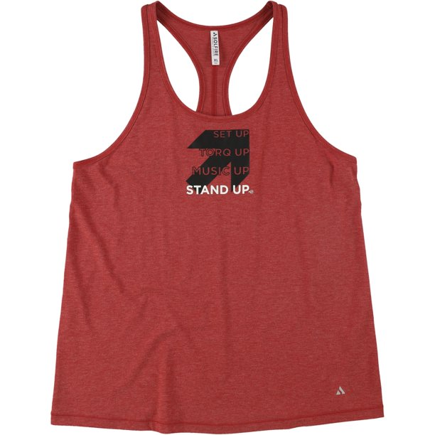 SOLFIRE Womens Jessica Heathered Racerback Tank Top sutctruered XL