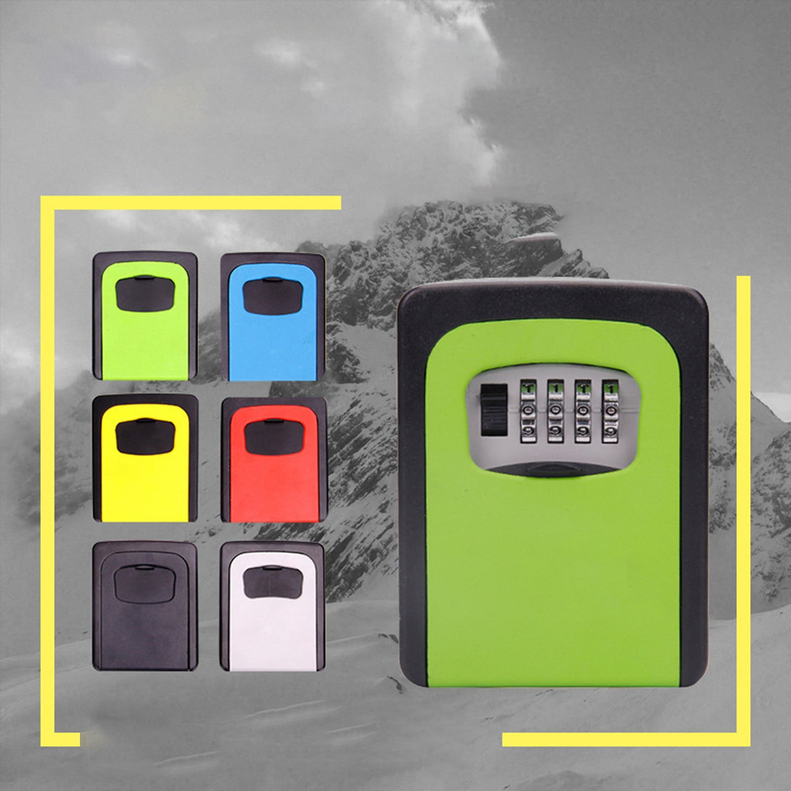 Wall Mount Key Storage Box with 4-Digit Combination Lock, Robust Mechanical Locks for Secure Access, Durable Safe for Home, Office, Versatile Use for Keys and Valuables, Easy Installation