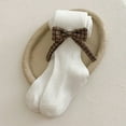 thumbnail image 4 of Baby Toddler Girls Tights Cute Bowknot Knit Cotton Leggings Stockings Cotton Winter Elastic Warm Pantyhose White xl, 4 of 5