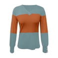 thumbnail image 4 of Hauts à Manches Longues pour Femmes Automne - Col en V, Coupe Ample, Tendance pour l'Automne, 4 of 4