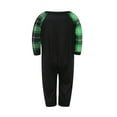 thumbnail image 5 of Acuteok Parent Child Pajamas Set, Autumn Long Sleeve Round Neck Tops Plaid Pants Buttoned Crotch Rompers, 5 of 10