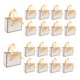 thumbnail image 1 of Bolsas de regalo TKSBAG, 50 unidades, oro blanco, 16 x 8 x 13 cm, con lazo, 1 of 6