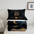 thumbnail image 4 of Chimpanzee Queen Comforter&nbsp;Set Boho Sun and Moon Galaxy Bed Set,Woodland Animals Bedding Sets,Wildlife Monkey Duvet Set Exotic Chimp Bohemian Decor, 4 of 6