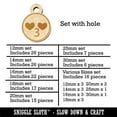 thumbnail image 2 of Kawaii Cute Heart Eyes Kissy Face Wood Mini Charms Shapes DIY Craft Jewelry - With Hole - 16mm (22pcs), 2 of 7