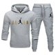 thumbnail image 4 of Chándales informales con cremallera para hombre, conjuntos con capucha para correr y Fitness al aire libre, Sudadera con capucha deportiva de lujo + Pantalones, novedad de 2024, 4 of 5