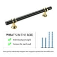 thumbnail image 4 of Goldenwarm 15 Pack Black+Gold Cabinet Pulls Matte Black Drawer Handles Kitchen Cabinet Hardware Pulls, 5 inch Hole to Hole Center, 4 of 6