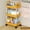 Yellow, variant on TUTUnaumb 3-Tier Rolling Storage Cart With Wheels, Bathroom Organizer Utility Cart Room Organization Mobile Shelving Unit with Handle, Movable Storage Organizer for Kitchen Bedroom Office-White