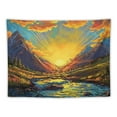 thumbnail image 5 of PRATYUS  Sun Mountain Tapestry Trippy Forest Tree Tapestry Vintage Aesthetic Plant Tapestry Magic River Wall Tapestry Wall Hanging for Bedroom Painting, 5 of 6
