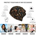thumbnail image 5 of Rateoe Autumn Floral Cotton Slouchy Beanie Hat for Men/Women,Lightweight Oversize Large Thin Skull Cap Night Sleeping Cap, 5 of 8