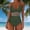Army Green, variant on One Piece Swimsuits for Women Tummy Control Bathing Mesh Panel Suit with Adjustable Strap White