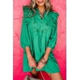 thumbnail image 1 of FOLUNSI V-Neck Mini Dress in Vibrant Green Embroidery, 1 of 8
