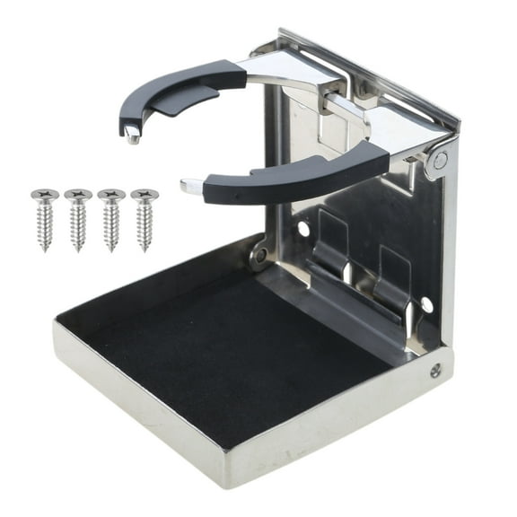 Marine Adjustable Folding Cup Drink Holder Stainless Steel Beverage Bottle Stand Yacht Truck Water Cup Shelf