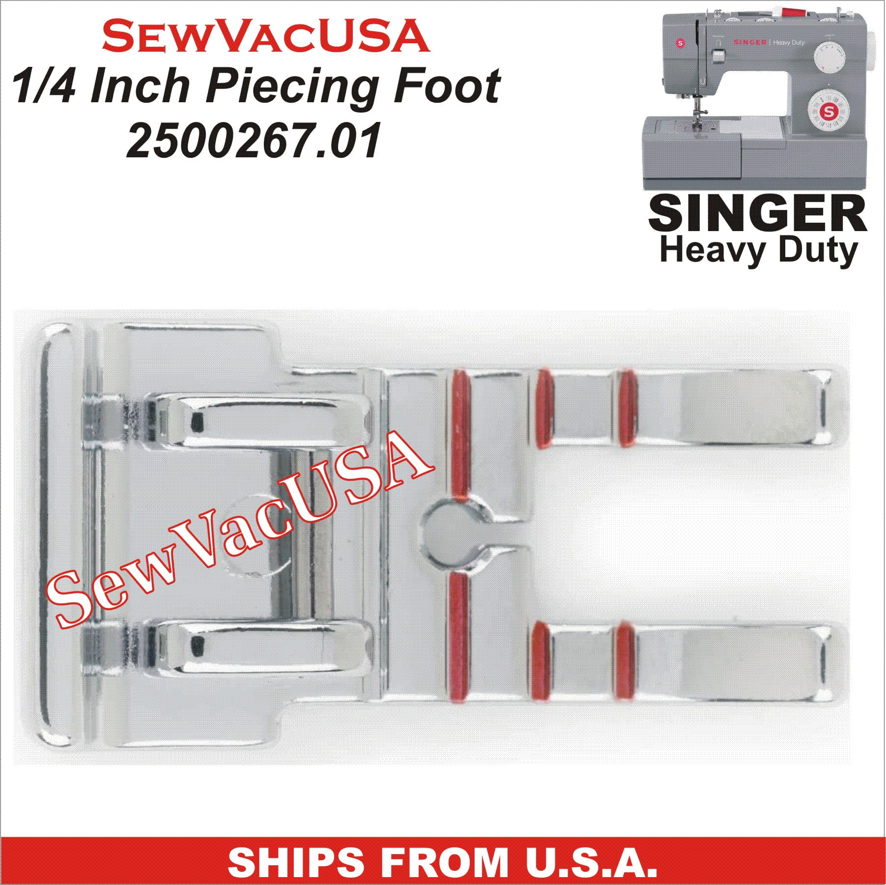Walking Foot Even Feet With Guide For Singer Heavy Duty 44S 4411 4423 4432  4452 5511 5523 5532 HD6380, 6600C, 6800C