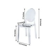 thumbnail image 3 of Efavormart Pack of 1 | Clear Transparent Banquet Ghost Chair  Armless Stacking Accent Chair with Oval Back  Acrylic, invisible Plastic Construction, Unique Style, 3 of 11