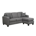 thumbnail image 3 of ViscoLogic CAMBRIDGE [MADE-IN-CANADA] Canapé Réversible de Style Mi-Siècle et chaise Longue Flottante (Charbon), 3 of 4