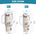 thumbnail image 6 of Yayeee 30oz Stainless Steel Tumbler with Straw and Handle Double-Wall Insulated Travel Water Bottle, Gray Bears, 6 of 8
