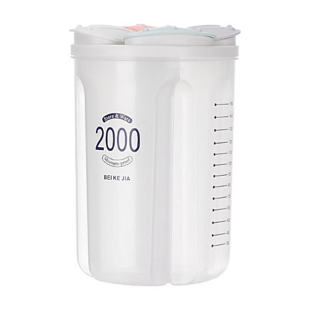 Tarro de almacenamiento de granos, tarro de plástico para almacenamiento de alimentos de cocina, caja sellada para almacenar frijoles y legumbres