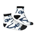 thumbnail image 3 of Bingfone Navy Blue Anchor Design Patterned Men'S Women'S Casual Cotton Socks, 3 of 9