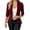 Red, variant on Ynynloco Women's Dressy Casual Blazer Open Front Office Work Business Lightweight Eyelet Embroidery Crop Suit Blazers