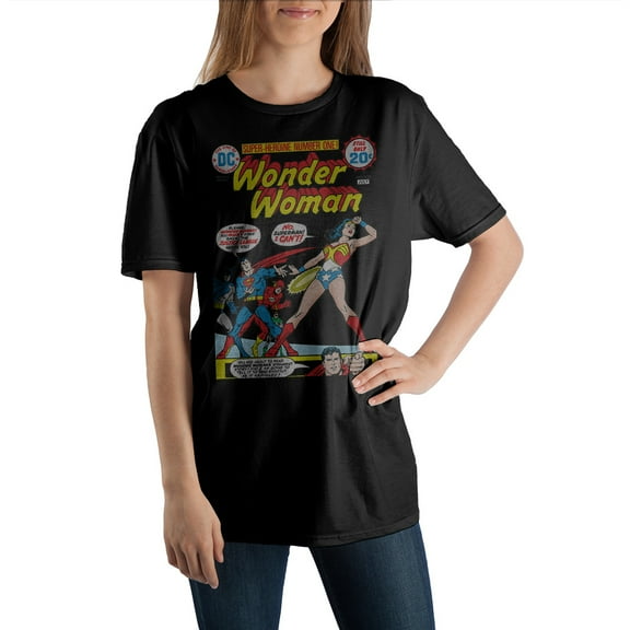 Juniors' Wonder Woman Comic Art T-Shirt-Medium