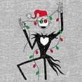 thumbnail image 2 of Women's The Nightmare Before Christmas Jack Christmas Lights Graphic Tee Heather Gray Large, 2 of 3