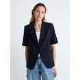 thumbnail image 2 of Scoop Women's and Women's Plus Short Sleeve Boxy Blazer, Sizes XS-4X, 2 of 7