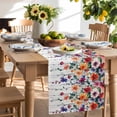 thumbnail image 2 of Table Runner Purple Orange Flowers Table Decoration for Kitchen Dinning Green Leaf Table Decoration for Indoor Outdoor Party Wedding Decor 13x90inch, 2 of 7