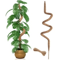 60 Inch Bendable Moss Pole for Monstera and Climbing Plants, Indoor Plant Support Trellis with Natural Coir Fiber, Sturdy Adjustable Garden Stake, Brown