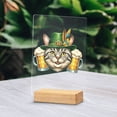 thumbnail image 2 of Best American Shorthair Dad Proud Beer Lover Happy Oktoberfest Acrylic Plaque Sign Ashwood Base Cat Lover Kitten Owner Gifts Home Desk Decor - 02016, 2 of 5