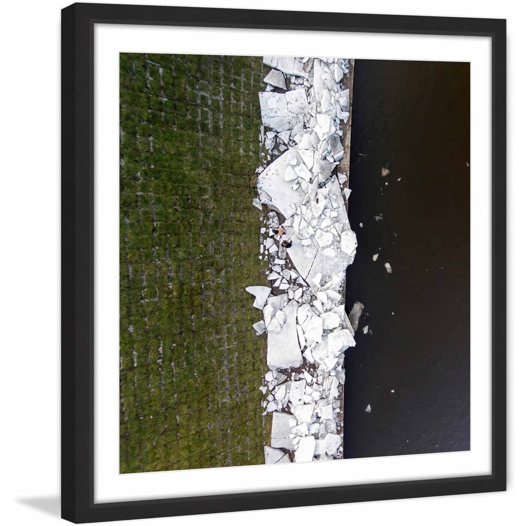 Marmont Hill "Chunky White Rocks" By Karolis Janulis Framed Painting Art Print, 12.0" x 1.5"