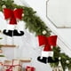 thumbnail image 5 of Adornos navideños, adornos navideños, regalos navideños, adornos navideños largos de terciopelo para árbol de Navidad, adornos navideños para colgar en la ventana, lazo de poliéster., 5 of 6