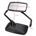 thumbnail image 2 of QX Pair Black 10MM Thread Black Rectangle Rearview Side Mirrors For Motorcycle Scooter ATV, 2 of 4
