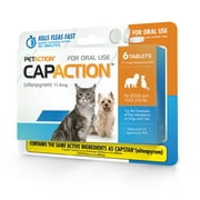 CapAction Fast Acting Flea Treatment for Cats & Small Dogs, 6 Tablets