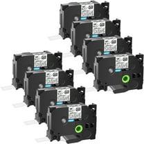 GREENCYCLE 8PK Compatible for Brother P-touch White on Clear 18mm 8m TZ TZE TZe-145 TZ-145 TZe145 TZ145 Laminated Label Tape