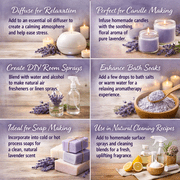 Lavender Essential Oil - 1 fl oz (30 ml) - Amber Glass Bottle w/ Euro Dropper - Therapeutic Grade - GreenHealth