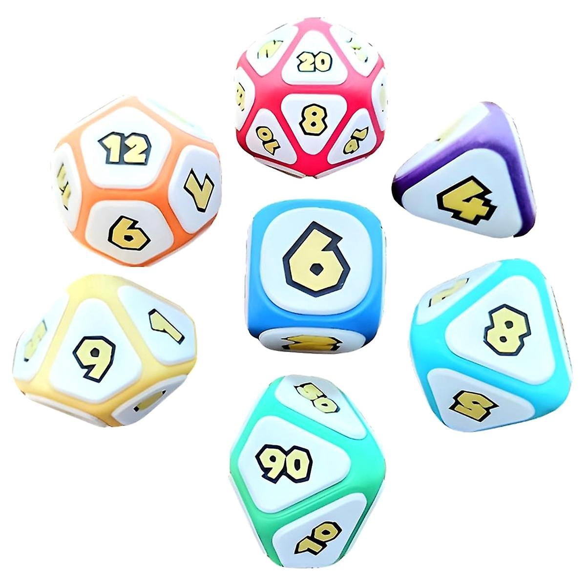 7pcs Mushroom Party Tabletop Role Playing Game Dice,Cool Game Dnd Dice Set DD Family Tabletop Dice