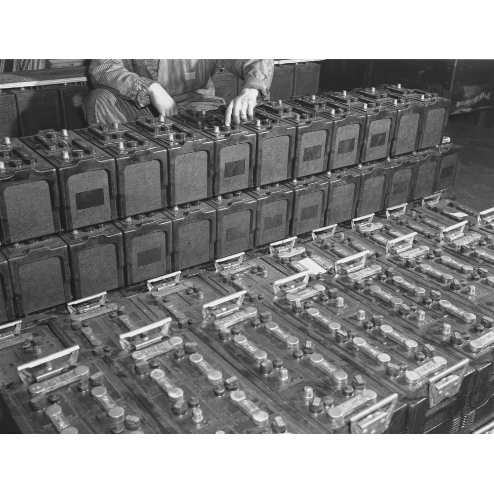 Dozens Of 12 Volt Rechargeable Automobile Batteries At A The White Motor Company History (24 x