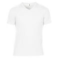 thumbnail image 4 of 6752 Anvil Adult Triblend V-Neck T-Shirt - White - XS, 4 of 5