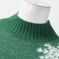 thumbnail image 3 of Chandail de Noël pour Femmes Mignon Imprimé Graphique Tricoté Mi-Long Fermeture Manteau Tricoté Doux Chandail en Molleton Moelleux Chaud Col Rond Cardigan de Mode, 3 of 7