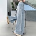 thumbnail image 7 of oqasdz Girls Denim Pants Wide Leg High Waist Baggy Jeans Fashion Everyday Wear School Streetwear Durable Fit Casual Dailywear, 7 of 7