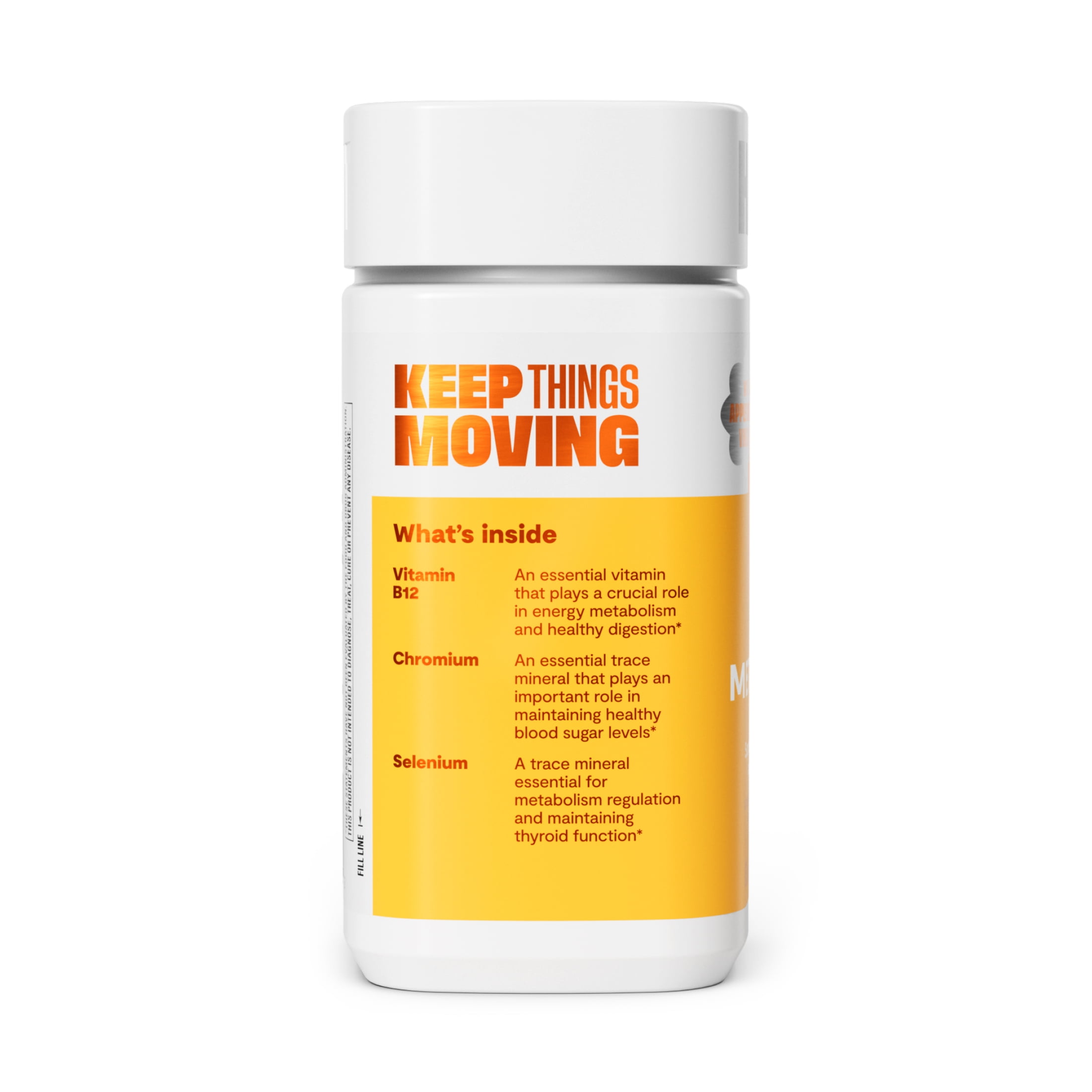 HABIT Metabolism Supplement, Supports Digestive Health, B12, Apple Cider Vinegar, Chromium, 60 Capsules