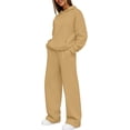 thumbnail image 5 of 2 Piece Lounge Sets for Women Oversized Hoodie With Kangaroo Pocket Wide Leg Pants Elastic Waistband Matching Sweatsuit, 5 of 8