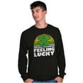 thumbnail image 5 of St Patricks Day Feeling Lucky Clover Long Sleeve TShirt Men Women Brisco Brands S, 5 of 6