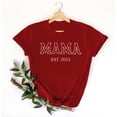 thumbnail image 2 of Camiseta Penkiiy para mamá Mujer Mamá Vida Tees Gráficos Casual Lindo Día de la Madre Tops para mamá L Rojo, 2 of 5